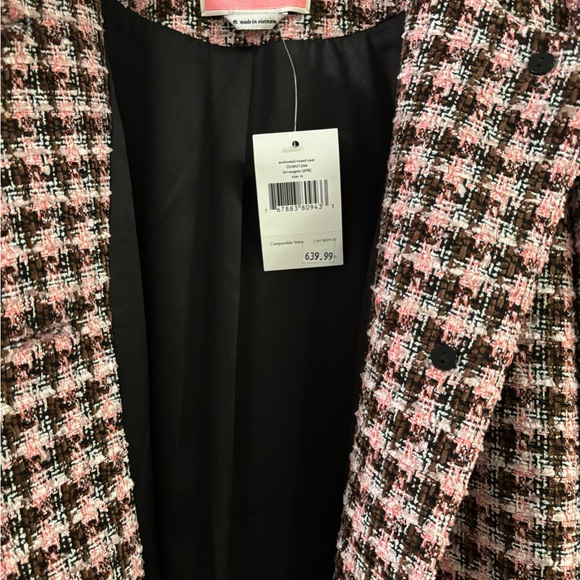 Chic Pink and Black Women's Coat - Picture 4 of 5